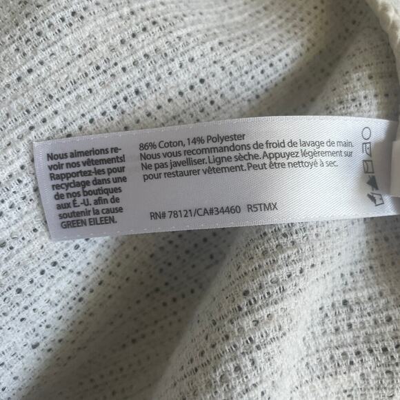 Eileen Fisher Woman 1X Jacket | Textured Knit, Gray White, Pockets, Cotton Blend - Picture 9 of 11